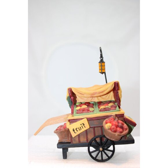 Dept 56 Dickens Village - Chelsea Market Fruit Monger & Cart, Set of 2 - Picture 2 of 8